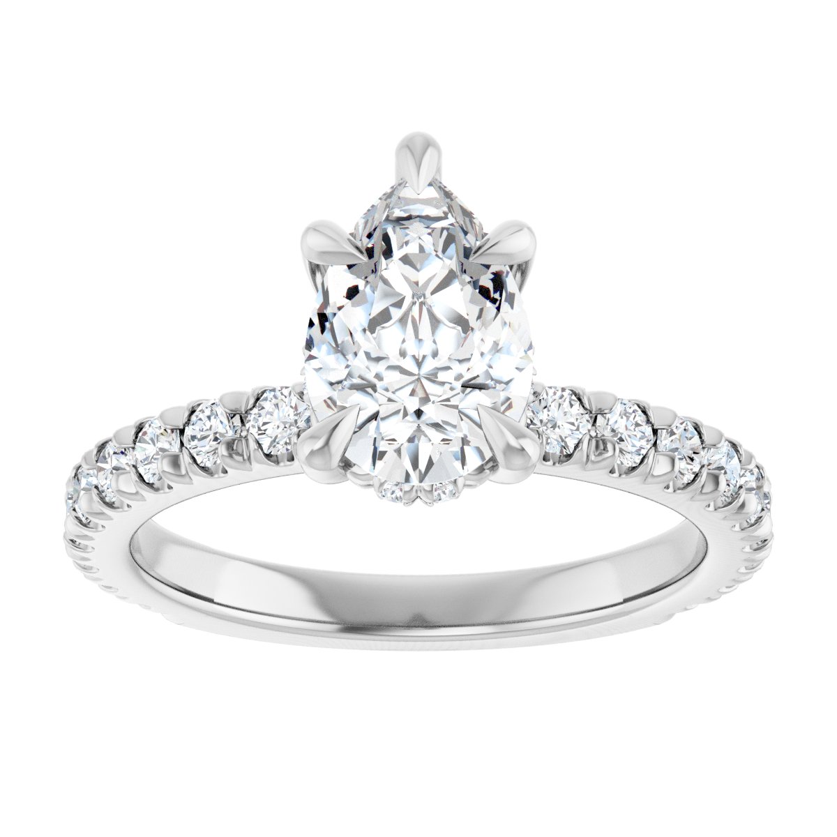 Hidden Halo-Style Engagement Ring