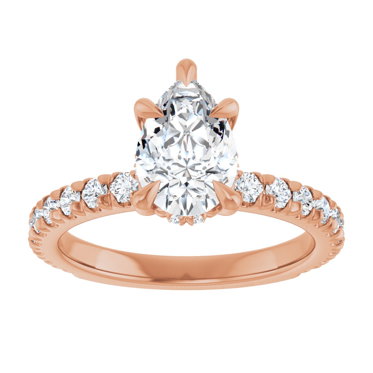 Hidden Halo-Style Engagement Ring