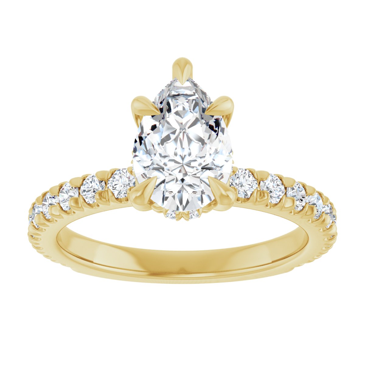 Hidden Halo-Style Engagement Ring
