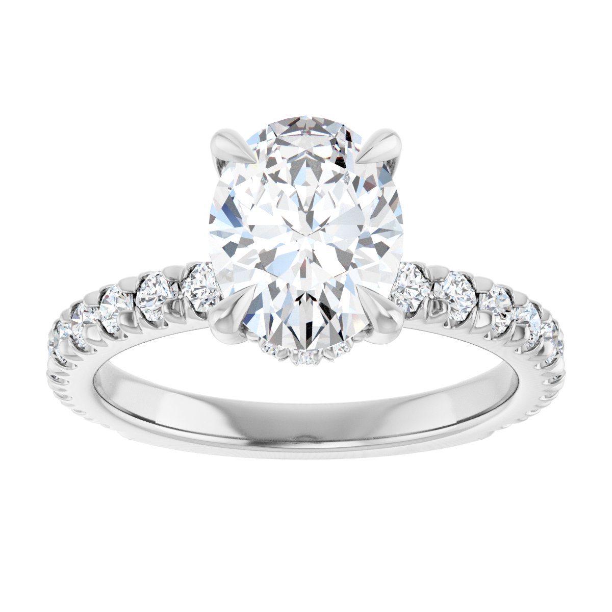 Hidden Halo-Style Engagement Ring