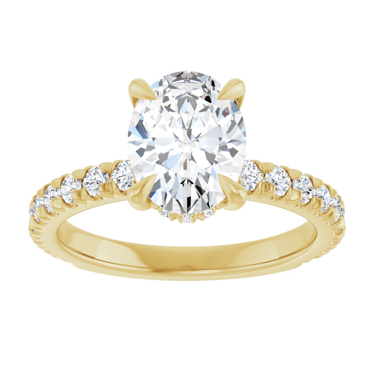 Hidden Halo-Style Engagement Ring