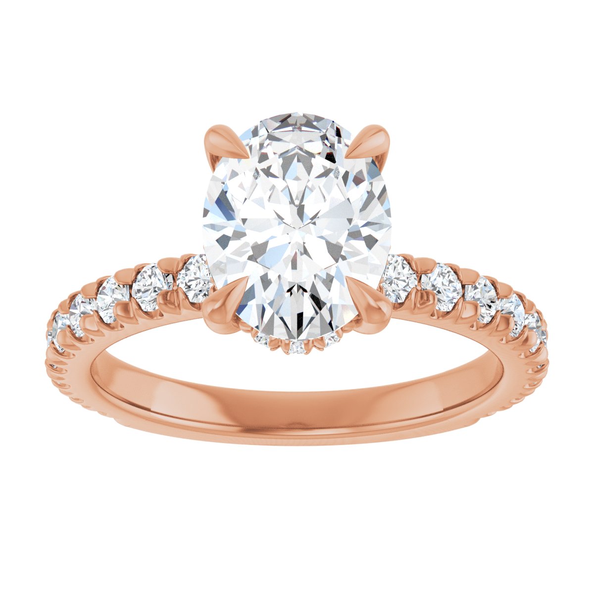 Hidden Halo-Style Engagement Ring