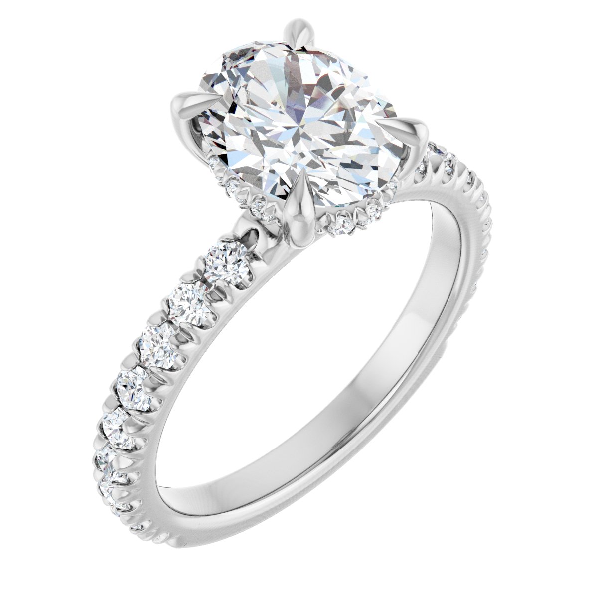 Hidden Halo-Style Engagement Ring