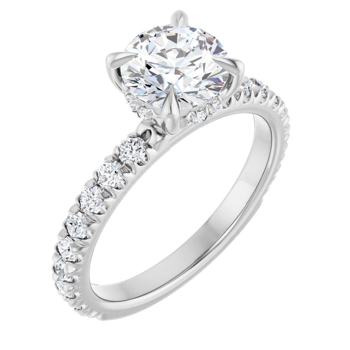 Hidden Halo-Style Engagement Ring