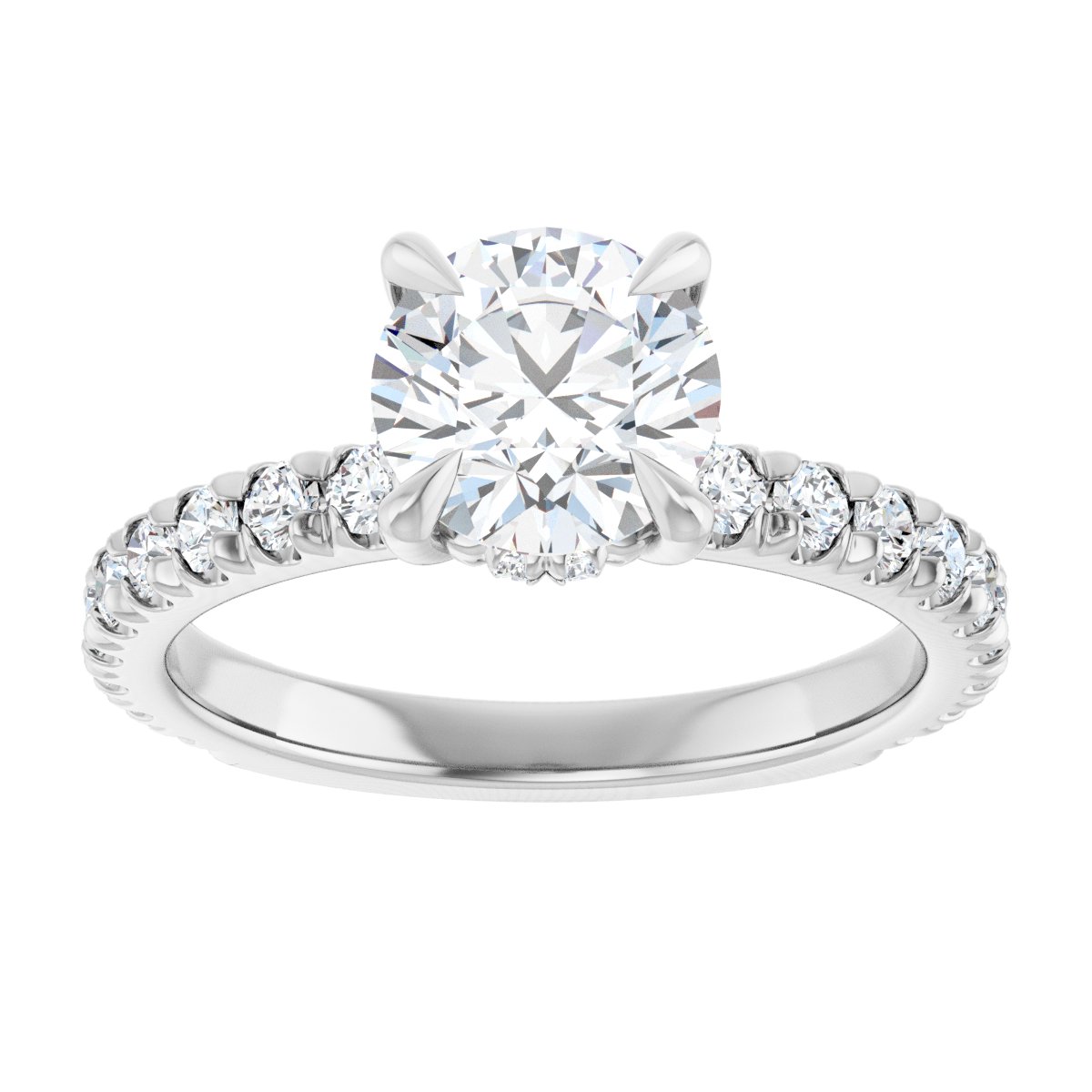 Hidden Halo-Style Engagement Ring