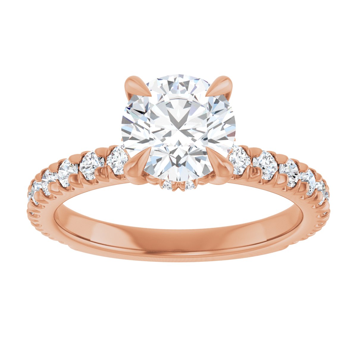 Hidden Halo-Style Engagement Ring