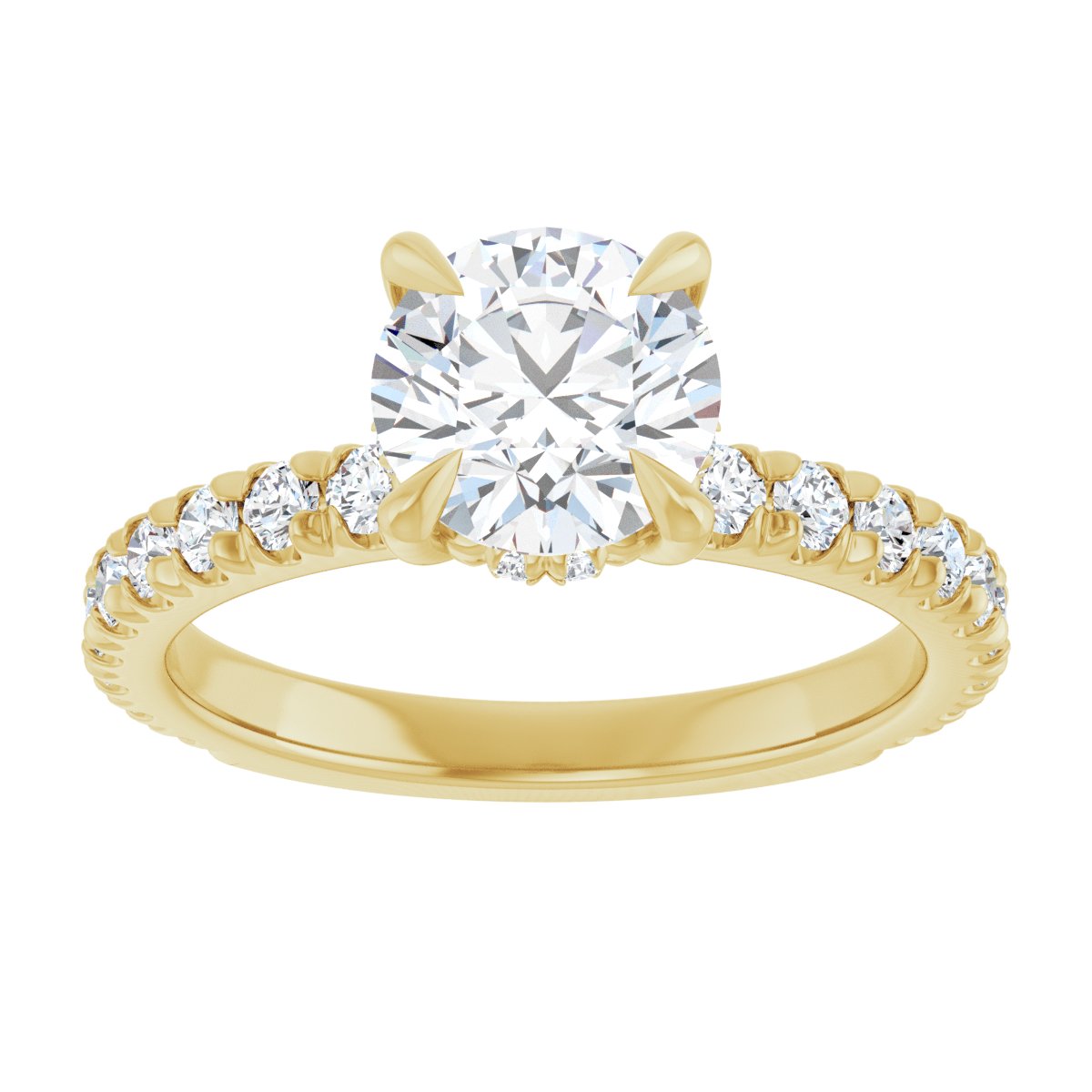 Hidden Halo-Style Engagement Ring