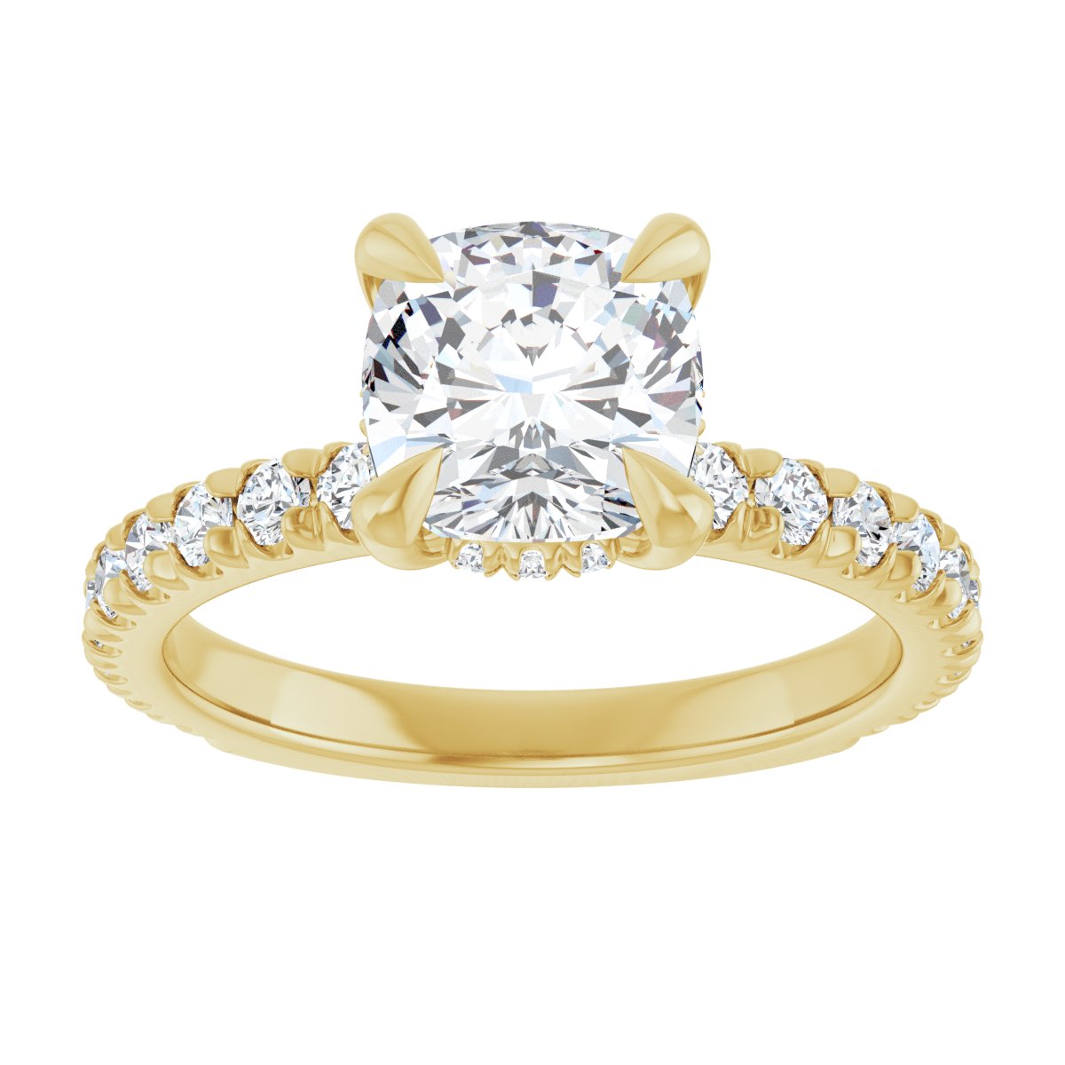 Hidden Halo-Style Engagement Ring