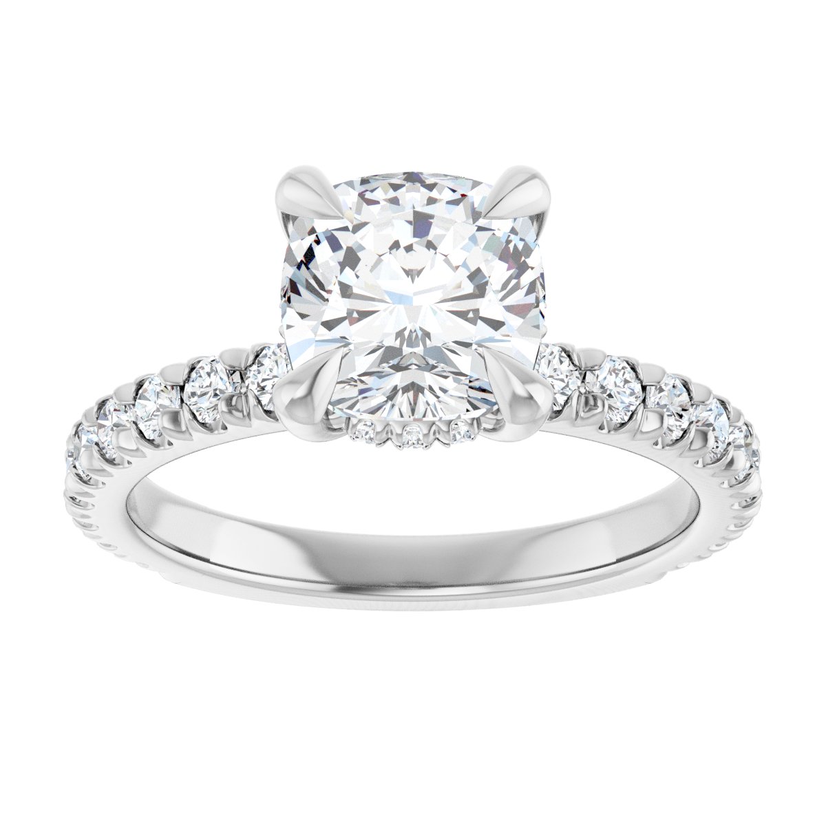 Hidden Halo-Style Engagement Ring