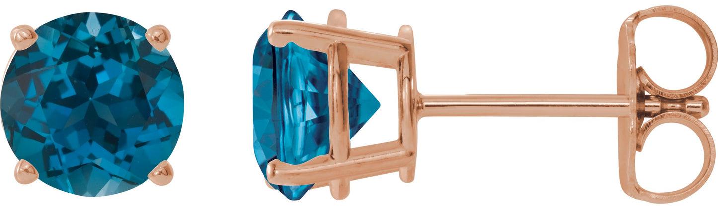 London Blue Topaz Stud Earrings