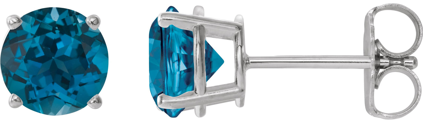 London Blue Topaz Stud Earrings
