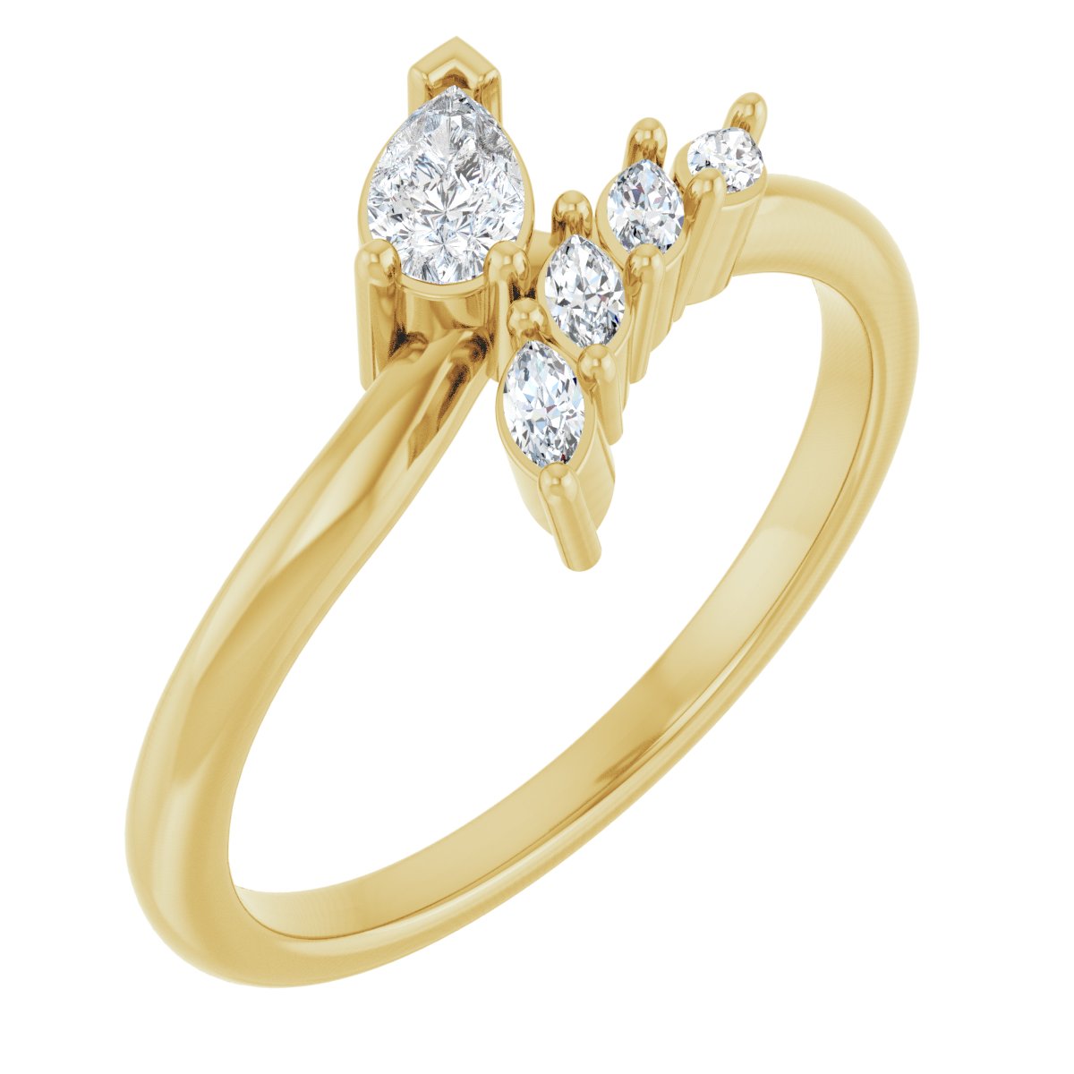 Accented Bypass Ring