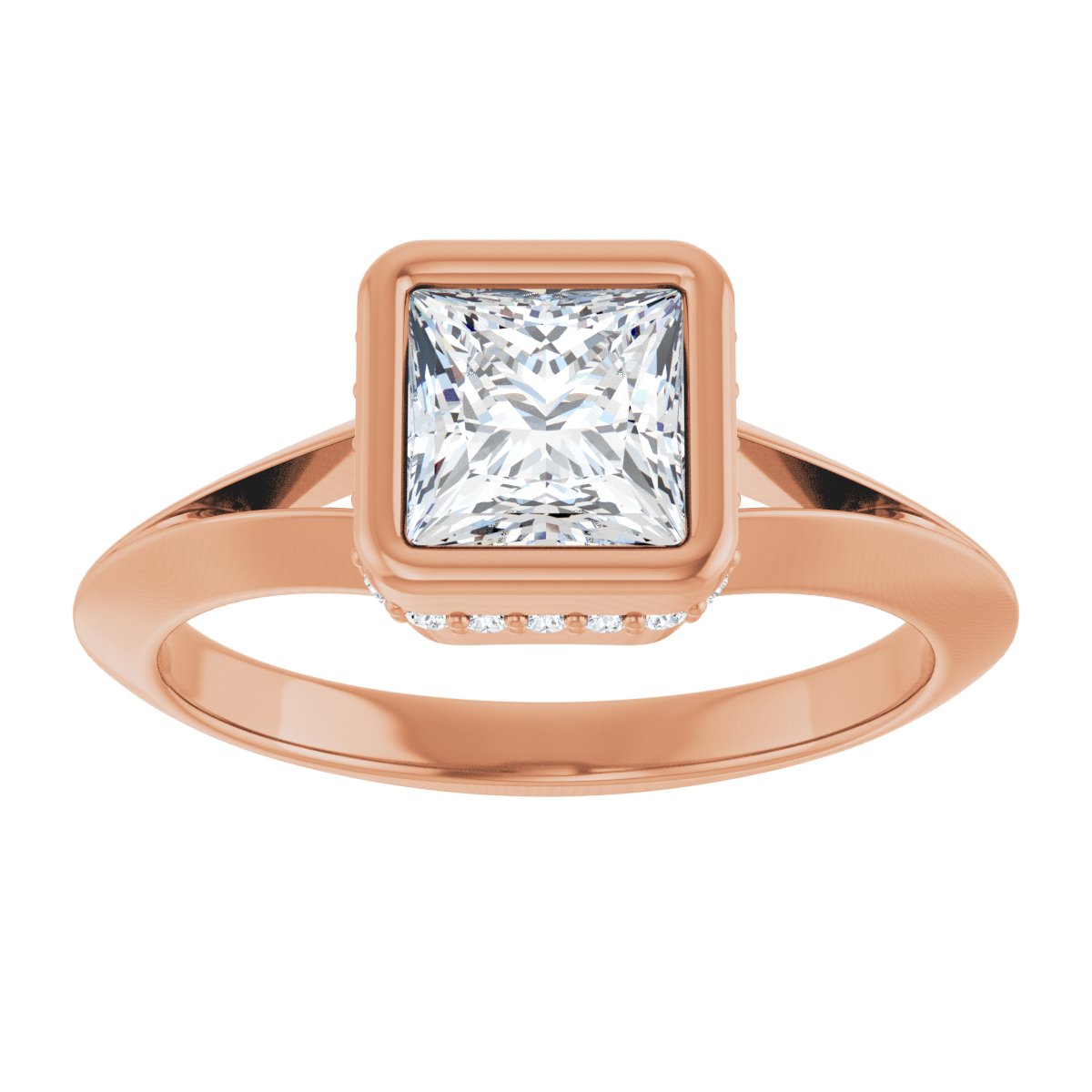 Hidden Halo-Style Engagement Ring