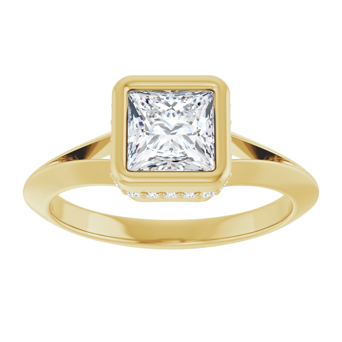 Hidden Halo-Style Engagement Ring