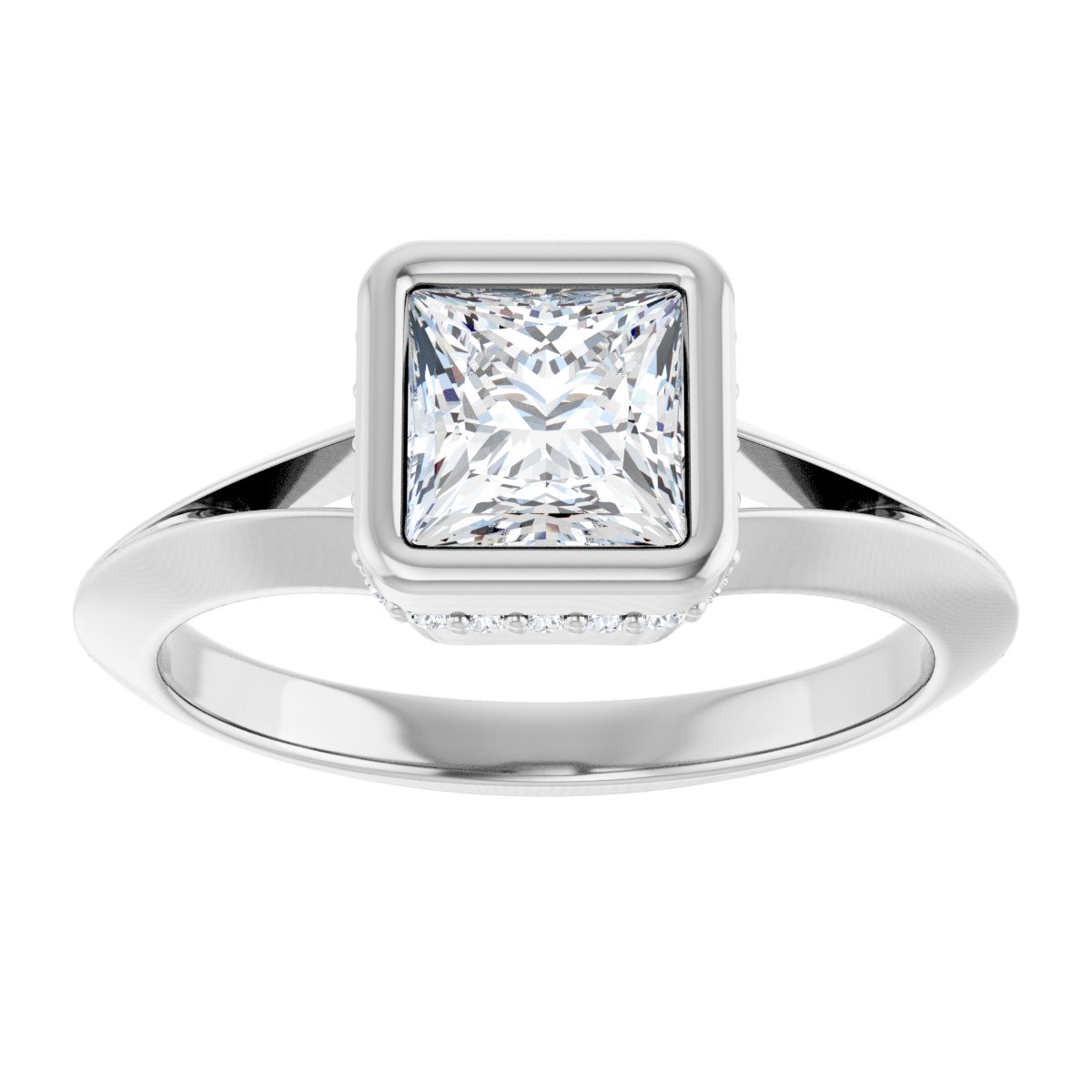 Hidden Halo-Style Engagement Ring