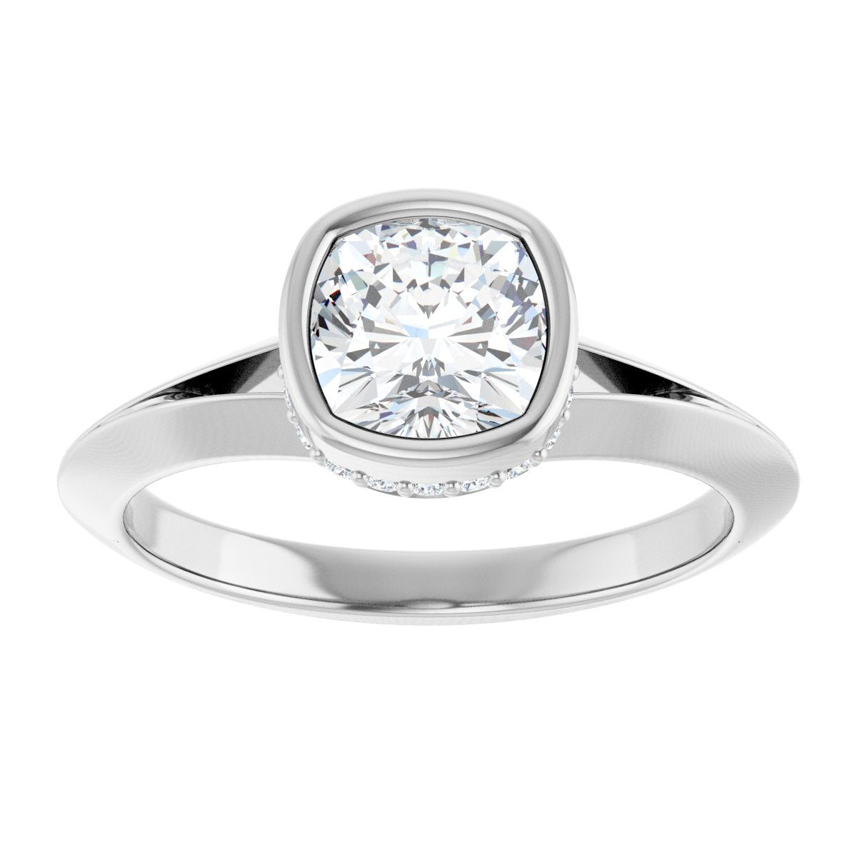 Hidden Halo-Style Engagement Ring