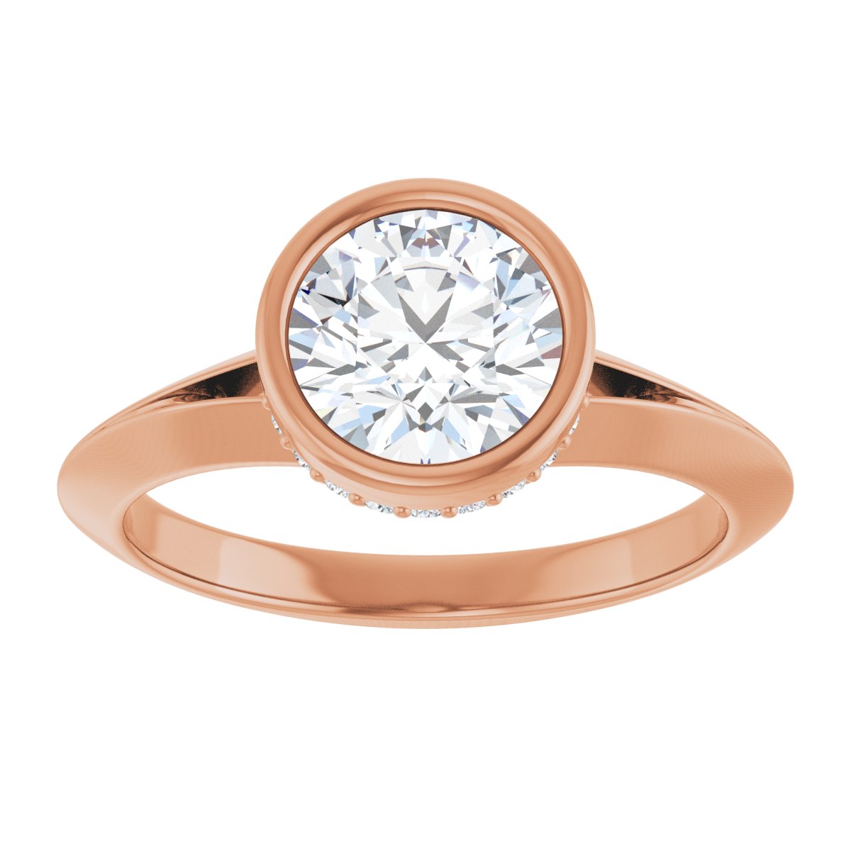 Hidden Halo-Style Engagement Ring