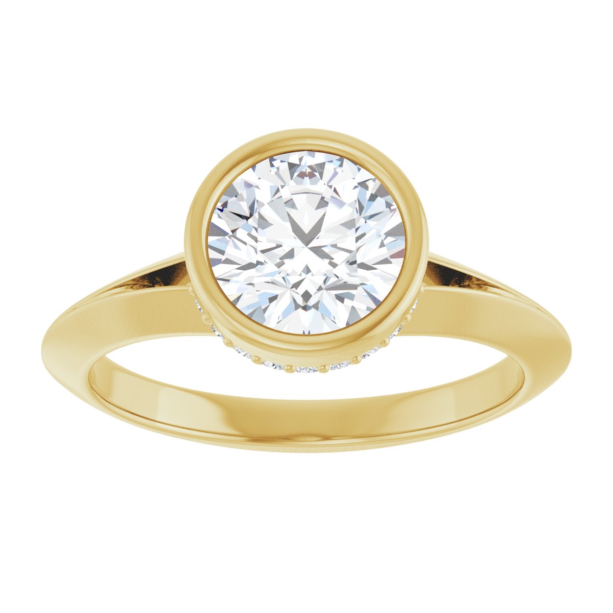 Hidden Halo-Style Engagement Ring