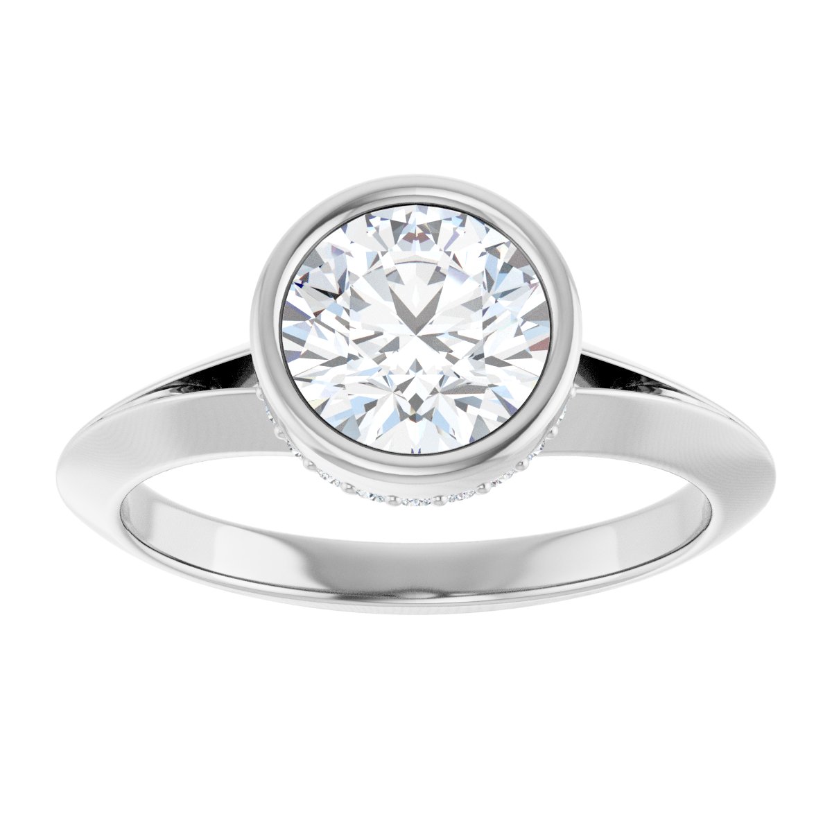 Hidden Halo-Style Engagement Ring