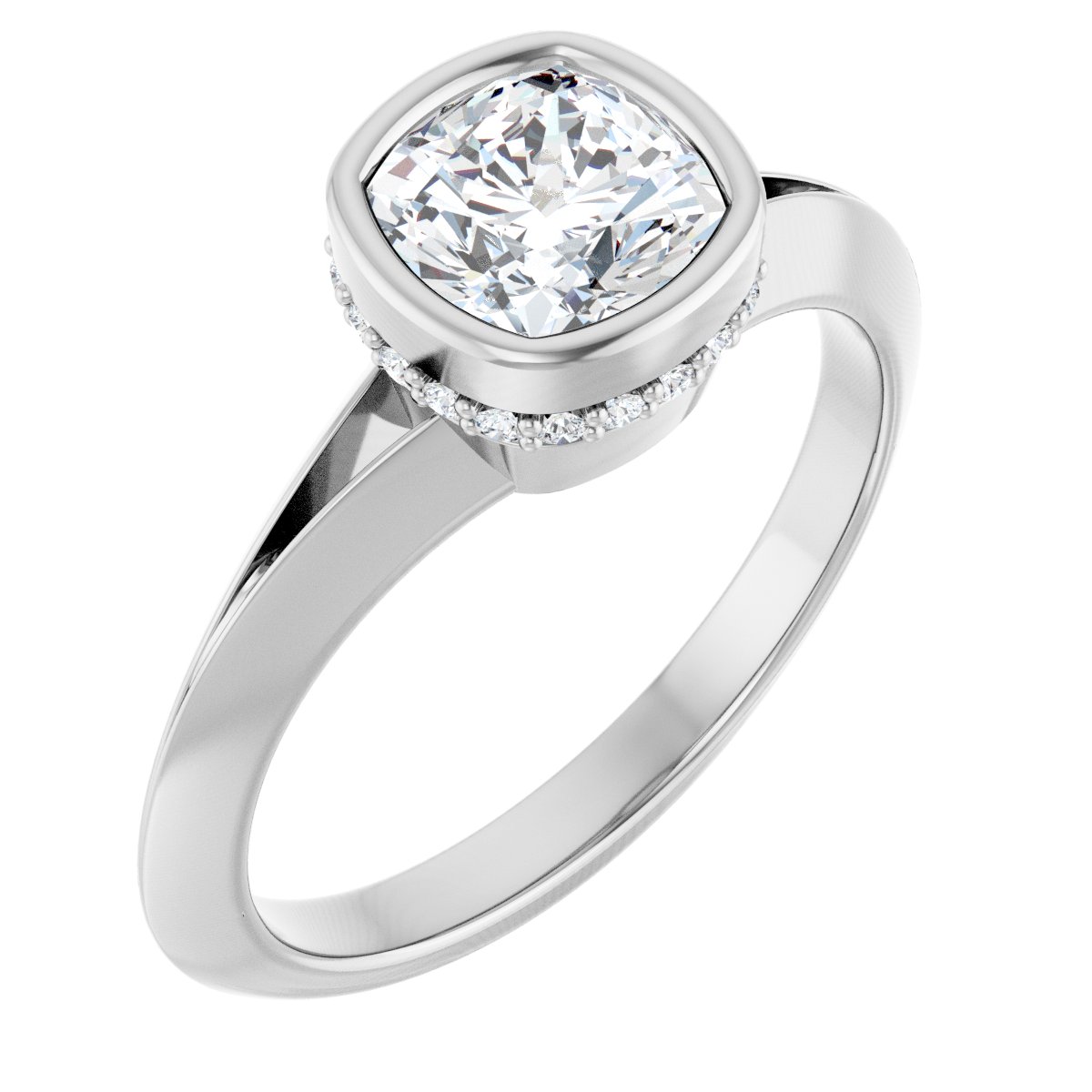 Hidden Halo-Style Engagement Ring