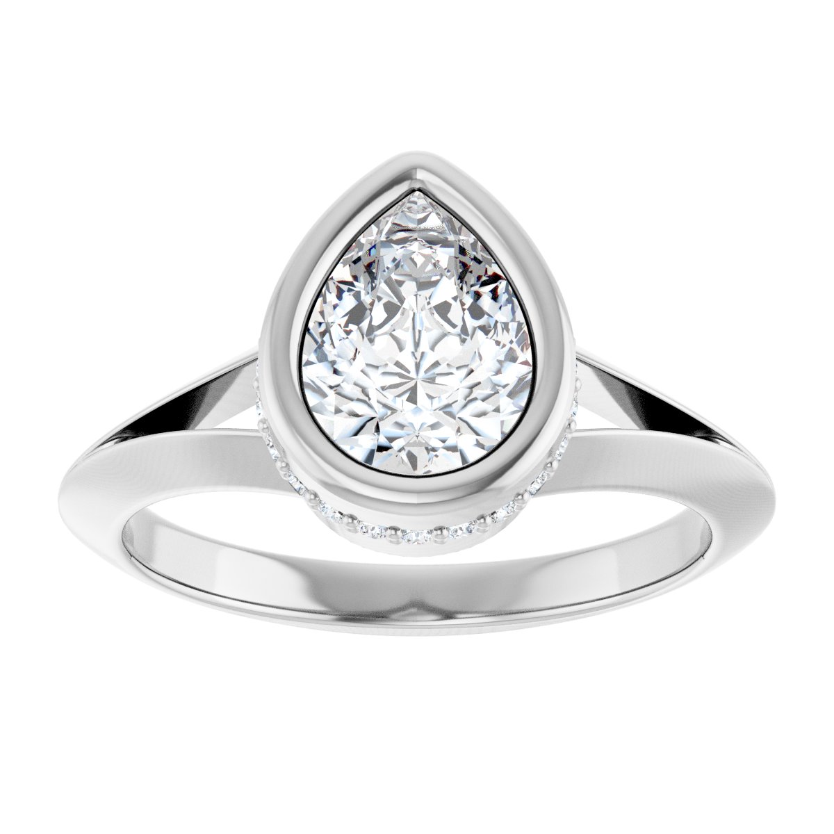 Hidden Halo-Style Engagement Ring