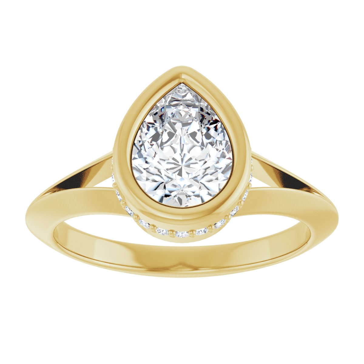 Hidden Halo-Style Engagement Ring