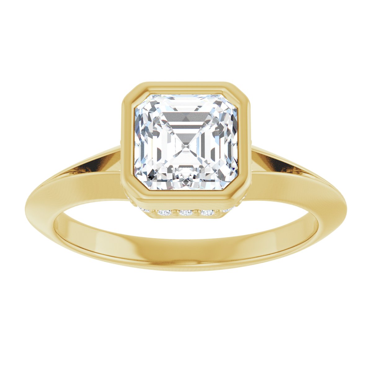 Hidden Halo-Style Engagement Ring