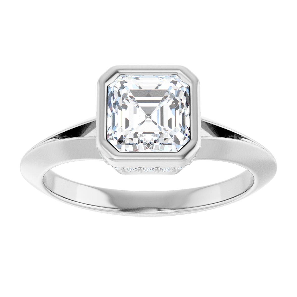 Hidden Halo-Style Engagement Ring