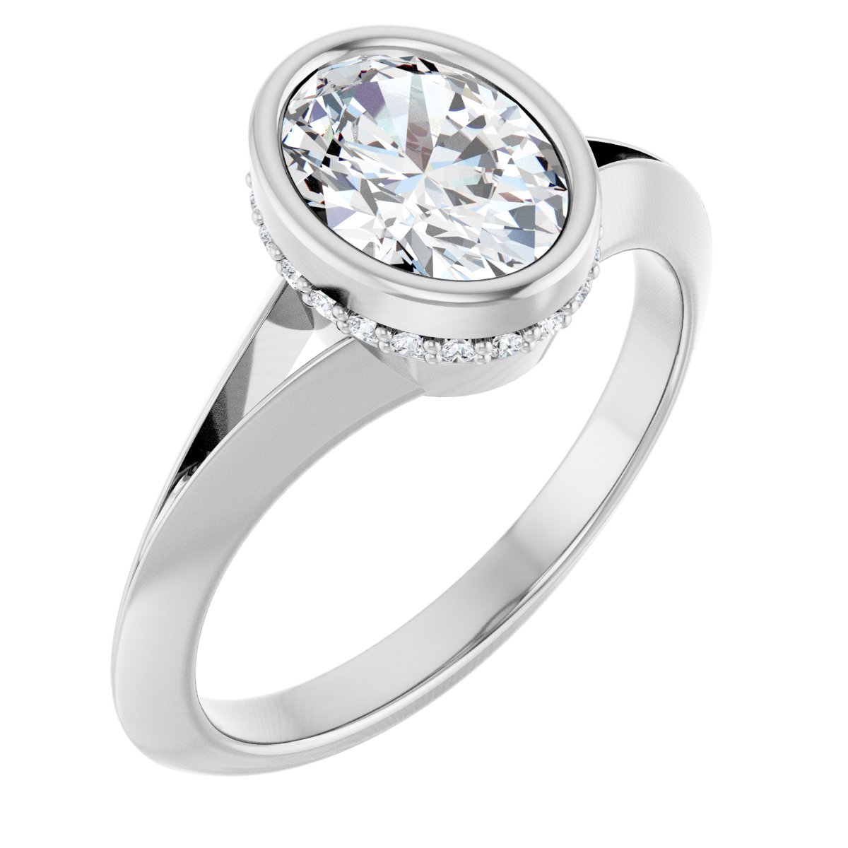 Hidden Halo-Style Engagement Ring