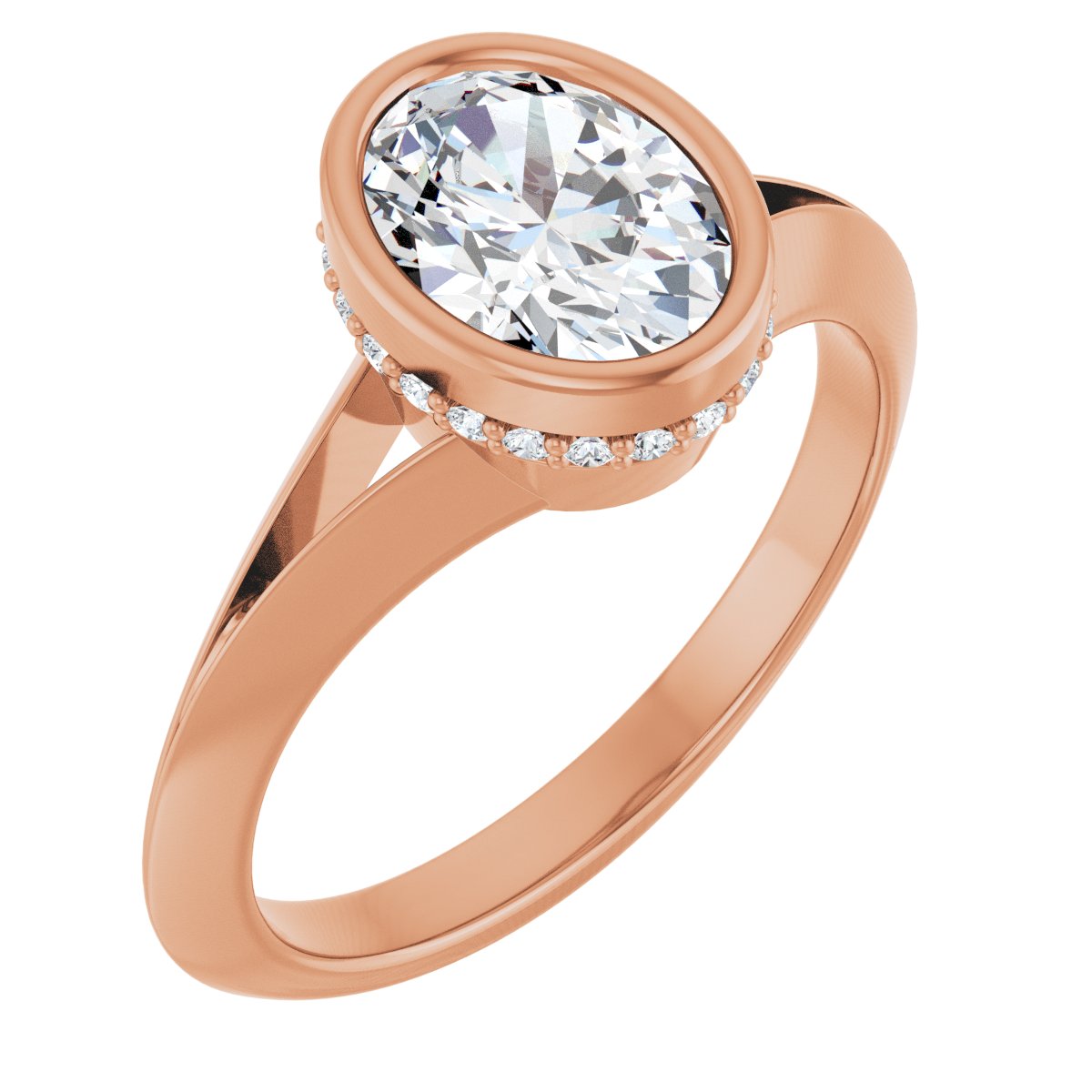 Hidden Halo-Style Engagement Ring