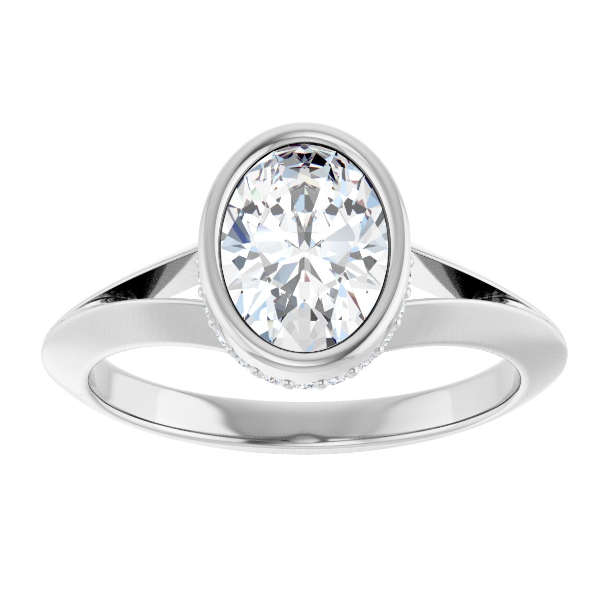 Hidden Halo-Style Engagement Ring