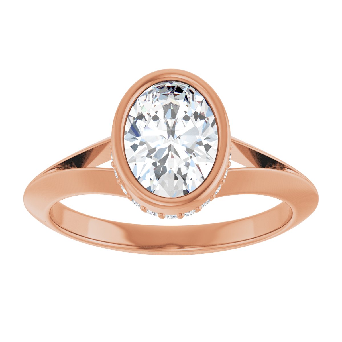 Hidden Halo-Style Engagement Ring