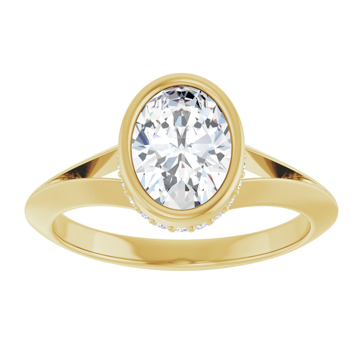 Hidden Halo-Style Engagement Ring