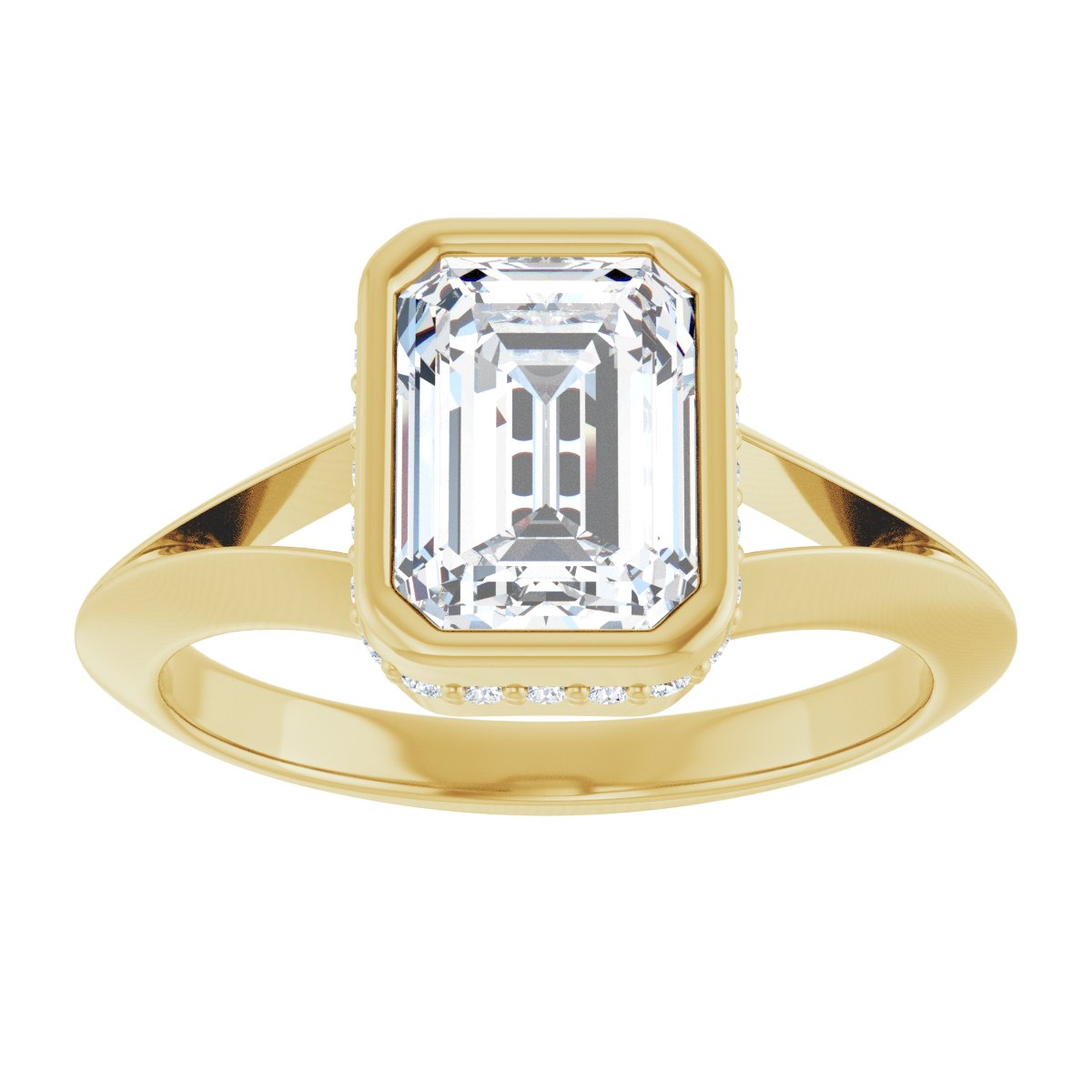 Hidden Halo-Style Engagement Ring