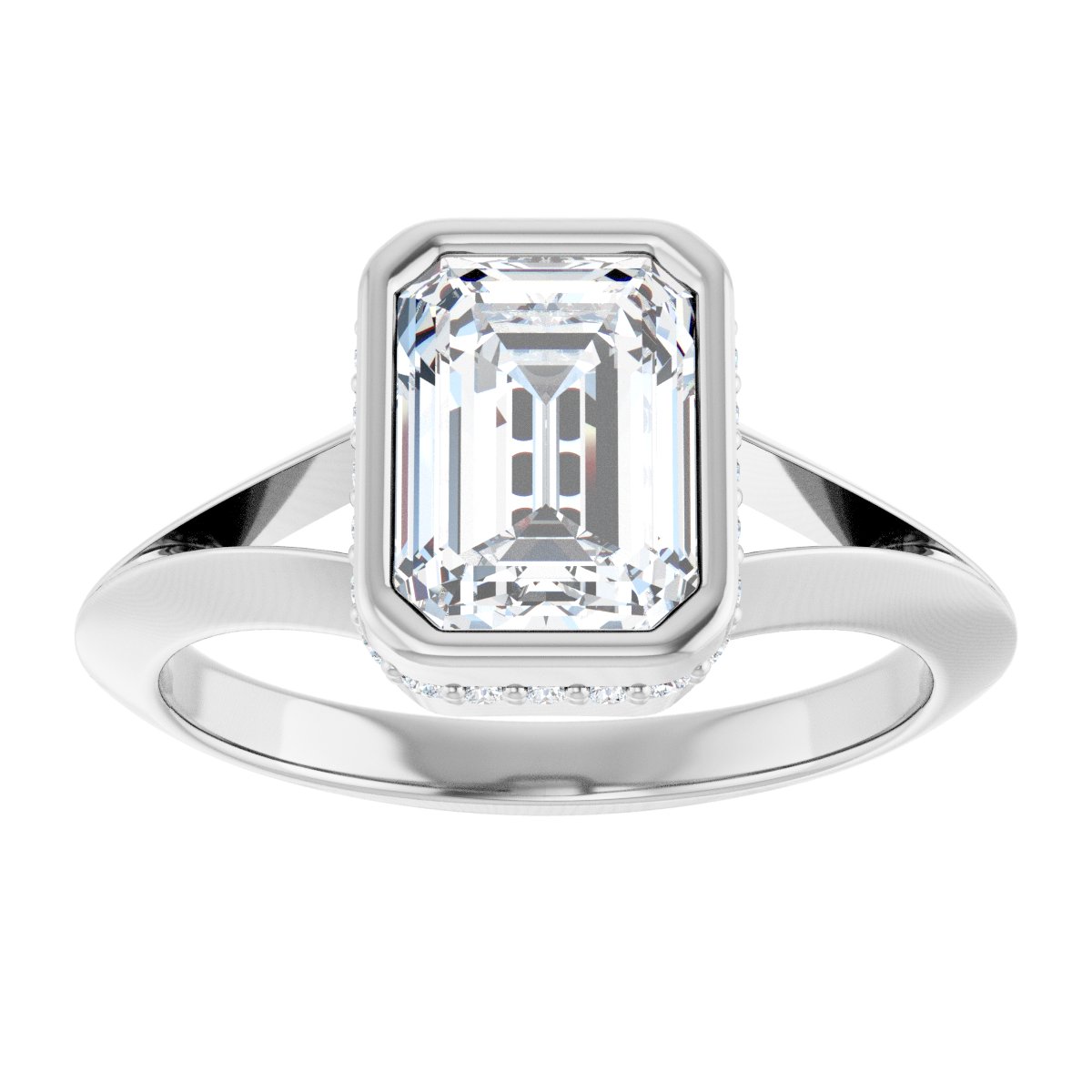 Hidden Halo-Style Engagement Ring