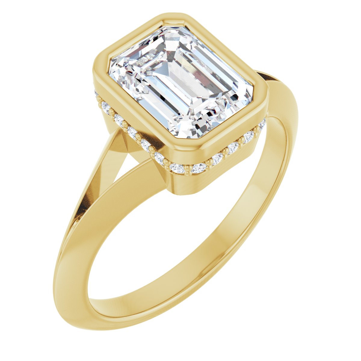 Hidden Halo-Style Engagement Ring