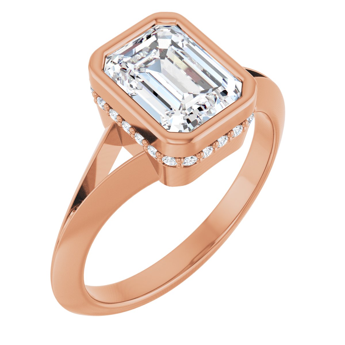 Hidden Halo-Style Engagement Ring