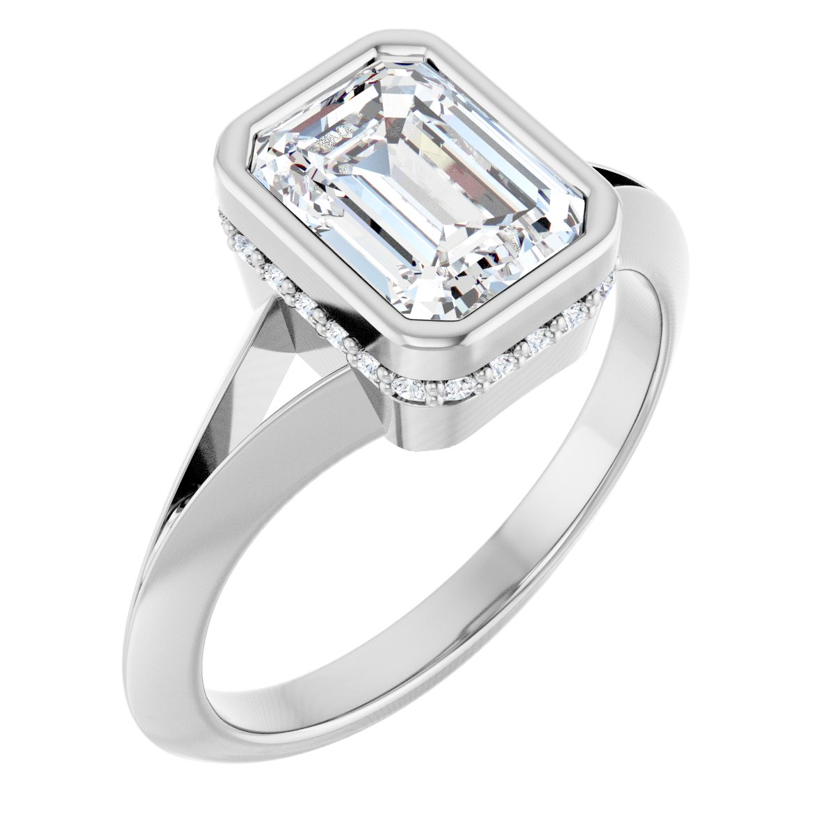 Hidden Halo-Style Engagement Ring