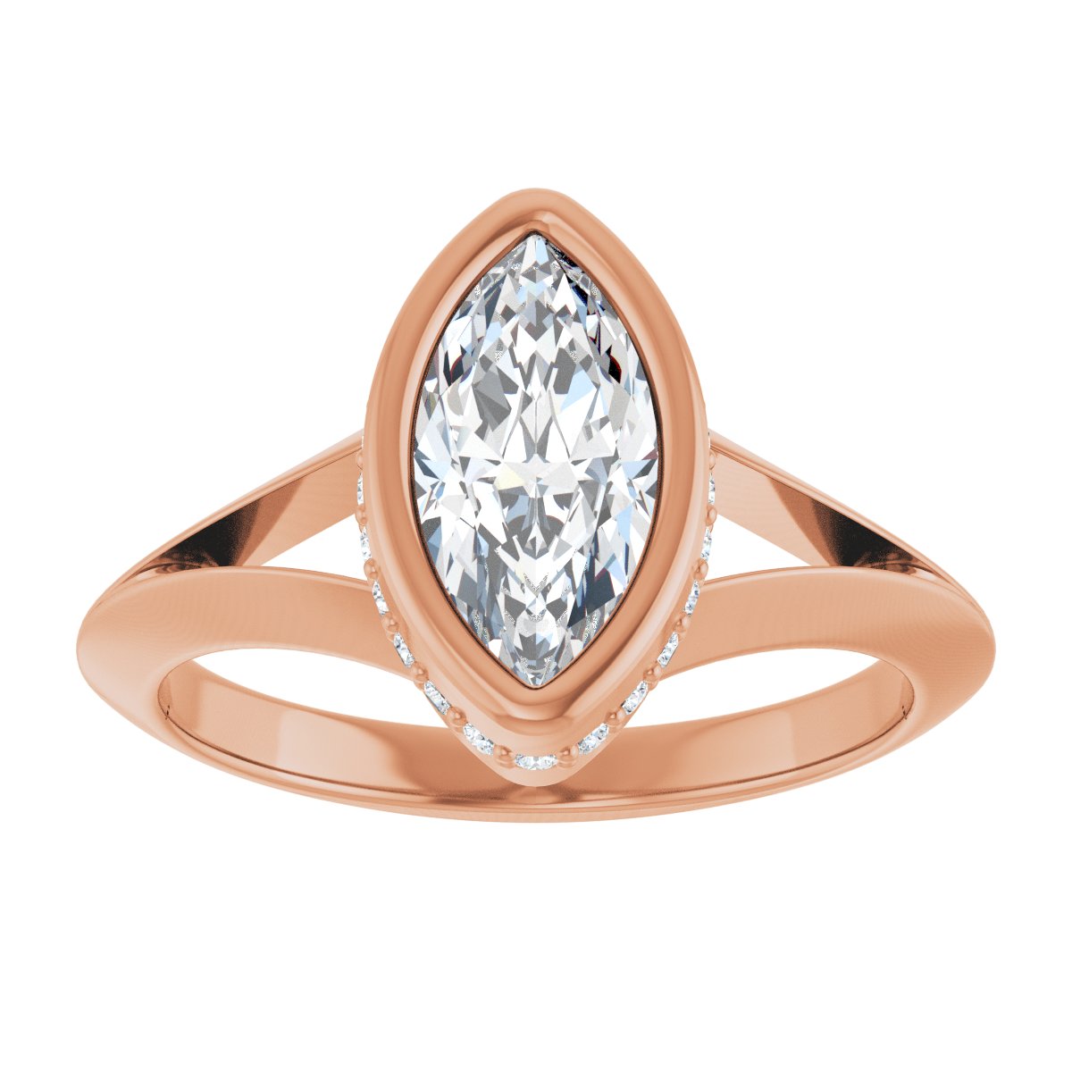 Hidden Halo-Style Engagement Ring