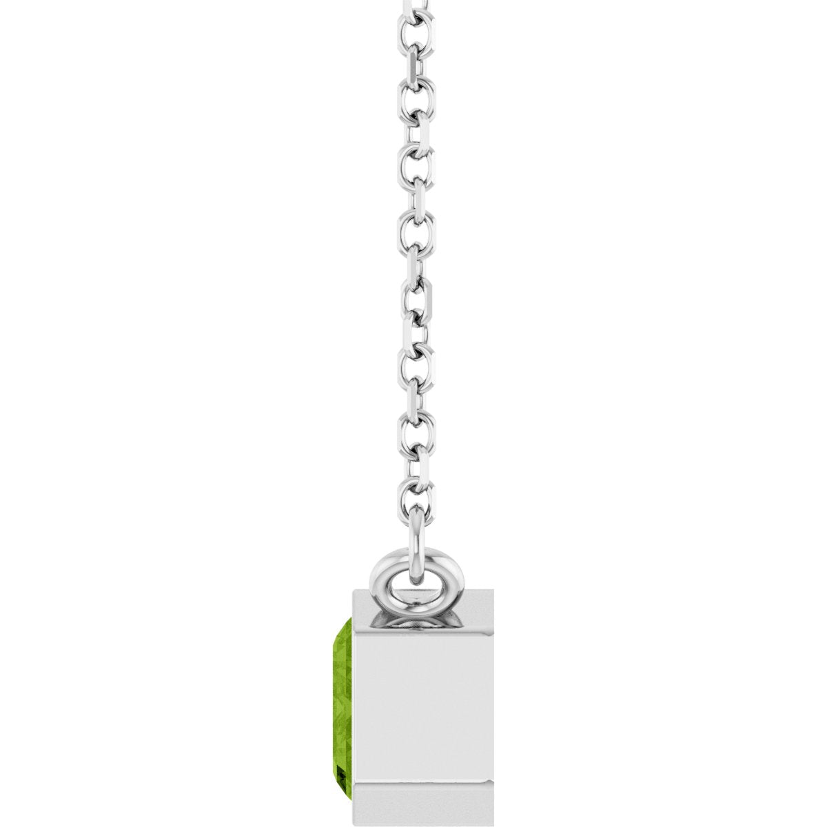 Solitaire Necklace - Natural Peridot