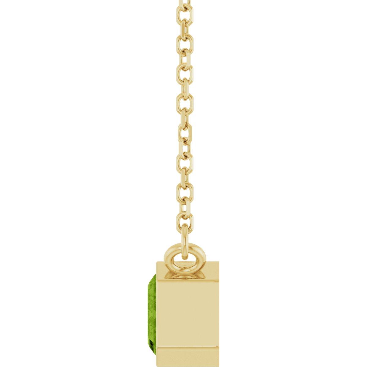 Solitaire Necklace - Natural Peridot