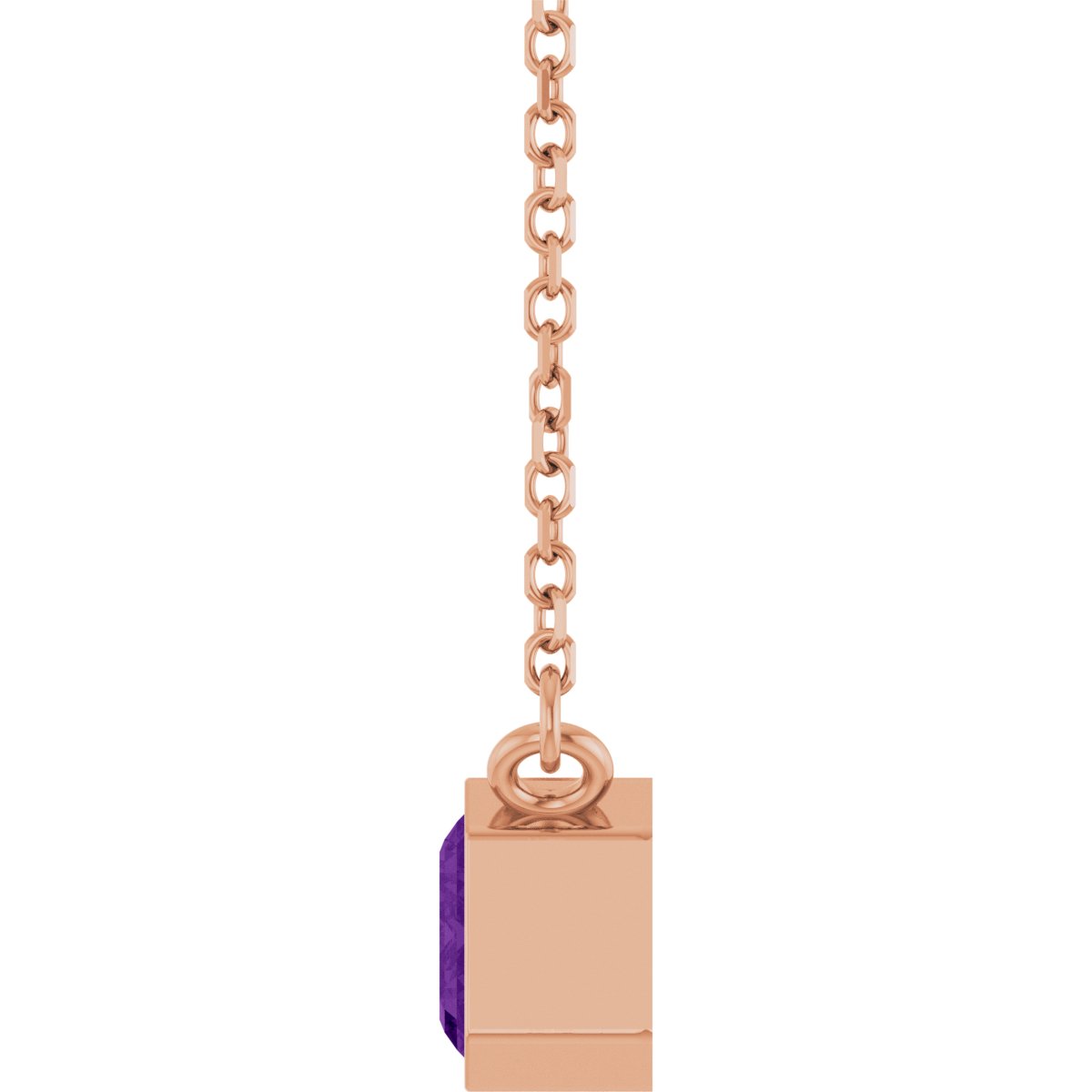 Solitaire Necklace - Natural Amethyst