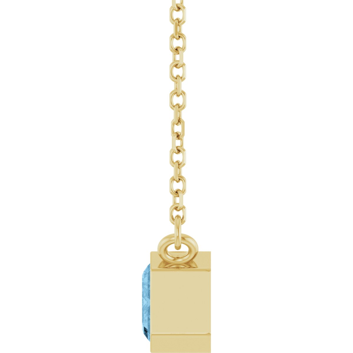 Solitaire Necklace - Natural Sky Blue Topaz