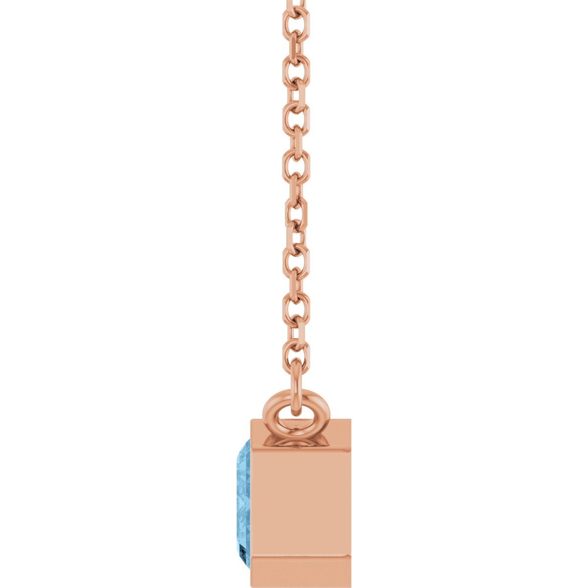 Solitaire Necklace - Natural Sky Blue Topaz