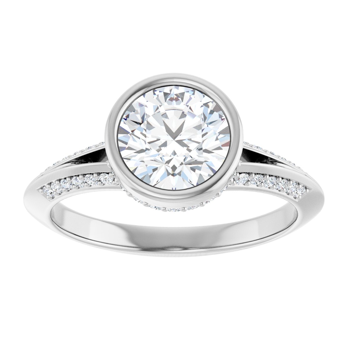 Hidden Halo-Style Engagement Ring