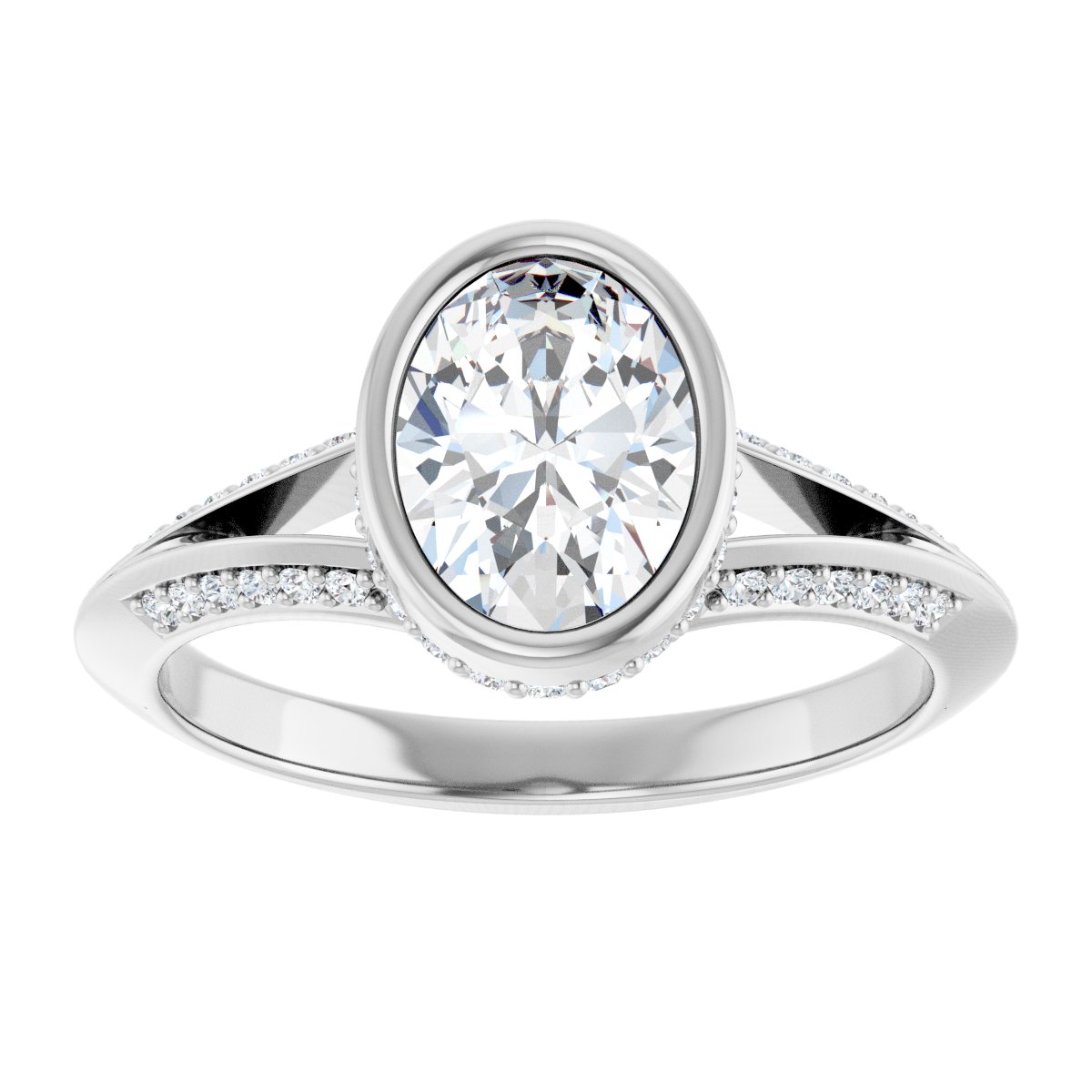 Hidden Halo-Style Engagement Ring