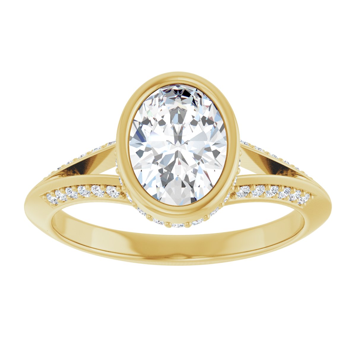 Hidden Halo-Style Engagement Ring