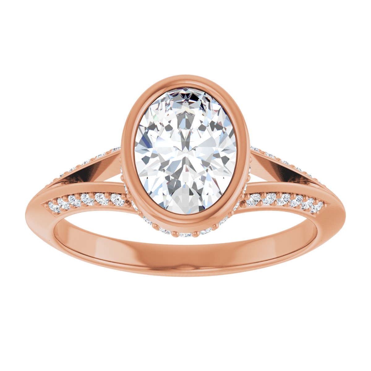 Hidden Halo-Style Engagement Ring