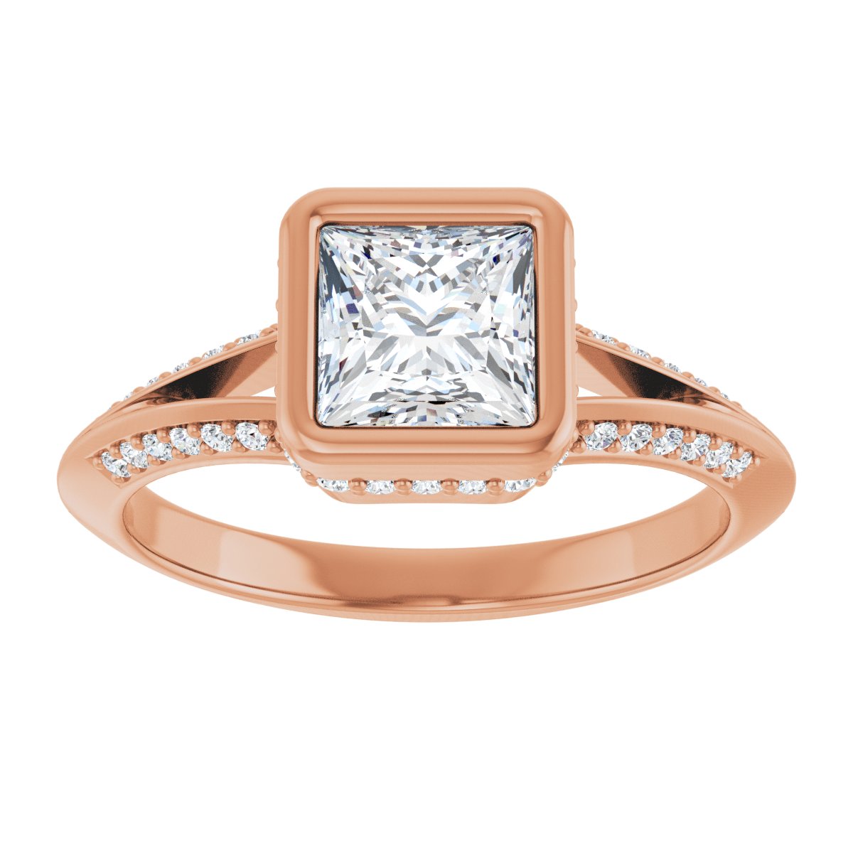 Hidden Halo-Style Engagement Ring