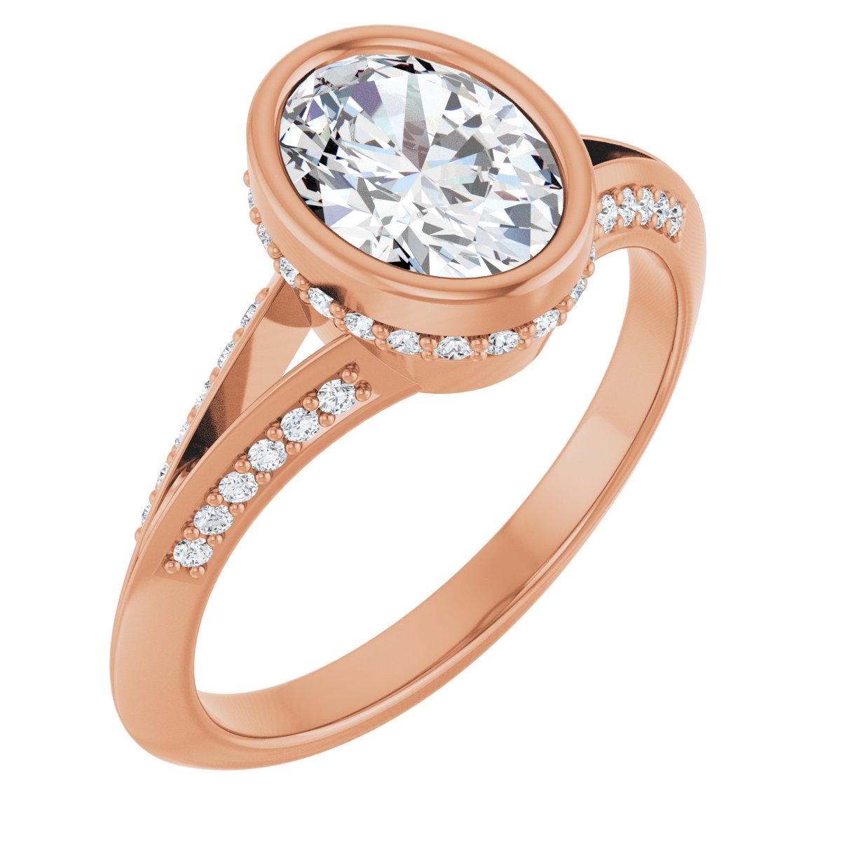 Hidden Halo-Style Engagement Ring